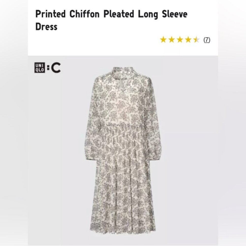 Uniqlo : C Clare Waight Keller Chiffon Pleated Maxi Dress - NWT - Size L